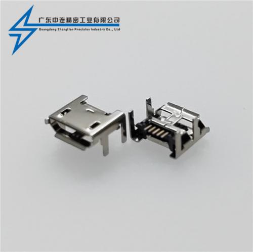 ZL-208 MICRO母座四腳插板卷邊加長(zhǎng)腳